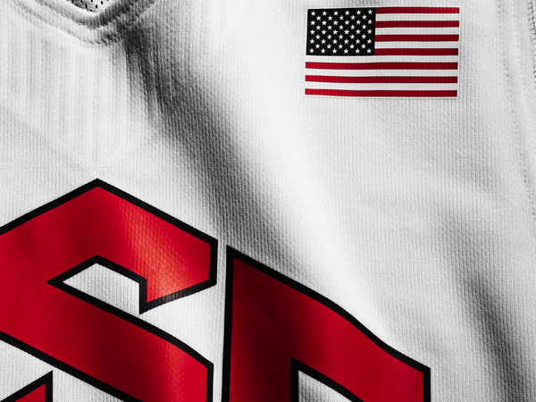 USA National Team uniforms and typeface